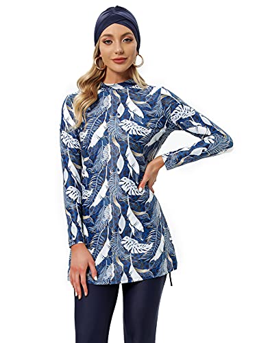 seafanny Damen Modest Badeanzug 3 Stück Full Cover Hijab Burkini 3XL(46) von seafanny