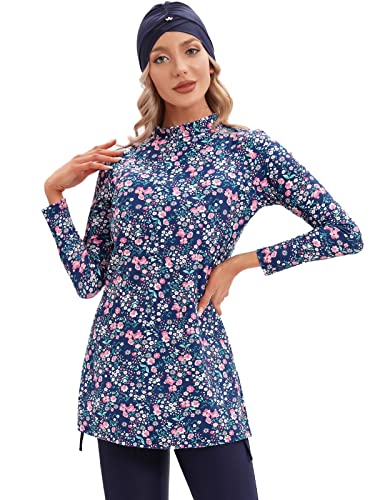 seafanny Muslimische Badebekleidung für Damen, bescheidener Badeanzug, (Blume 42) XL von seafanny