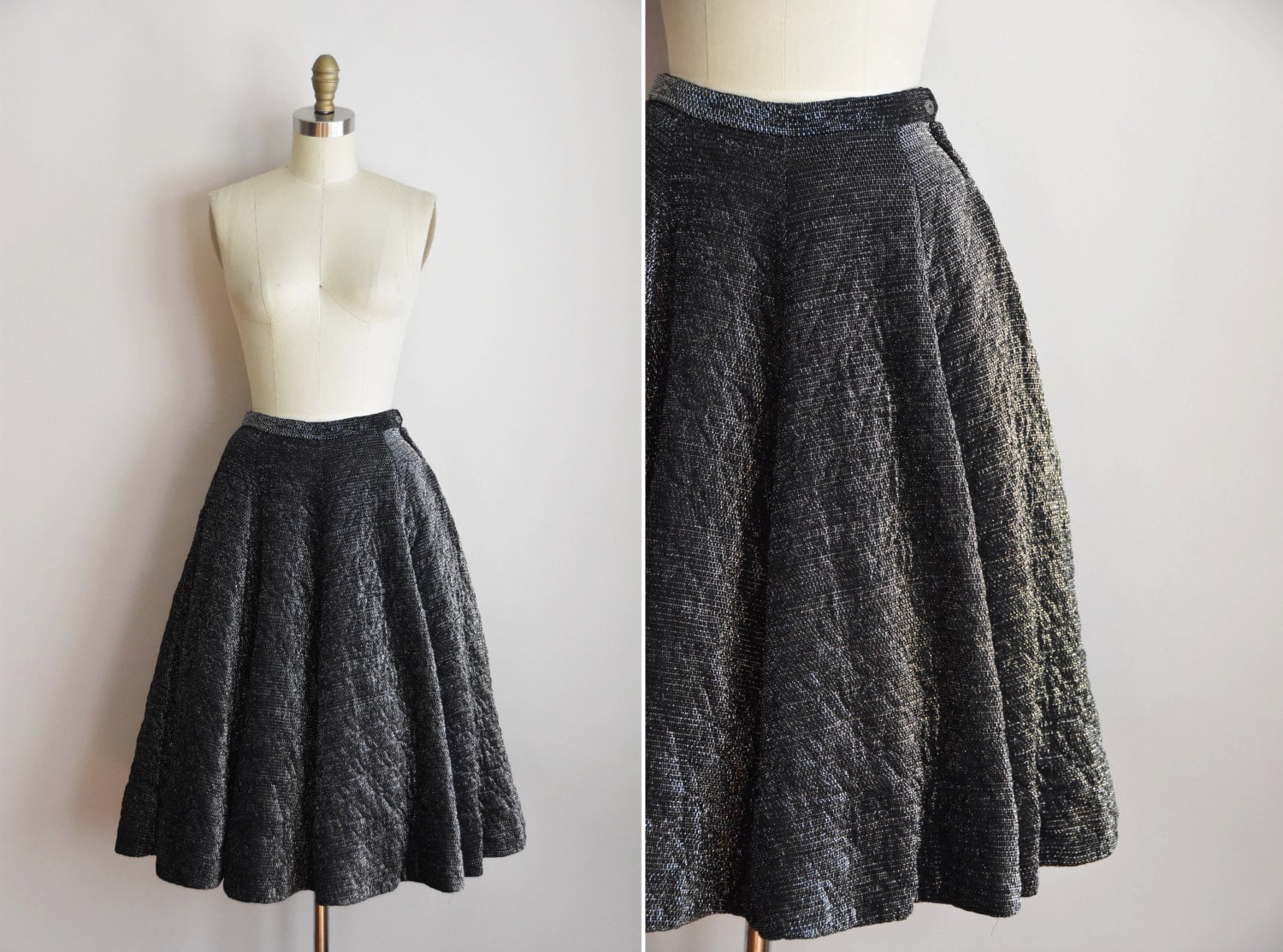 50Er Jahre Moonlight Glimmer Rock/Vintage Lurexrock Lee Mar Stepprock von seaofvintage