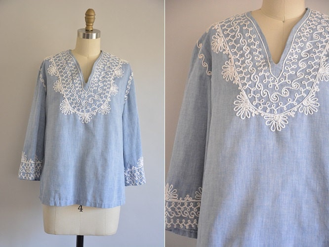 70Er Freebird Bluse/ Vintage 60S/70S Baumwolltop/ Easy Living Bluse von seaofvintage