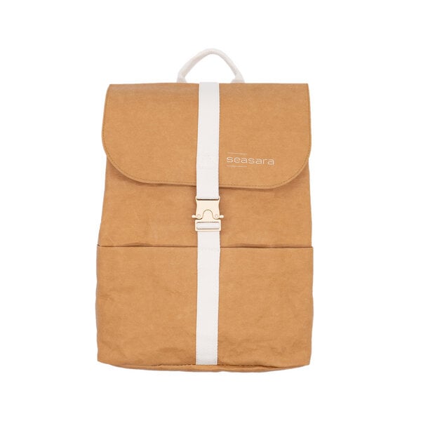 Damen Rucksack aus recyceltem Kraftpapier und Canvas | seasara von seasara