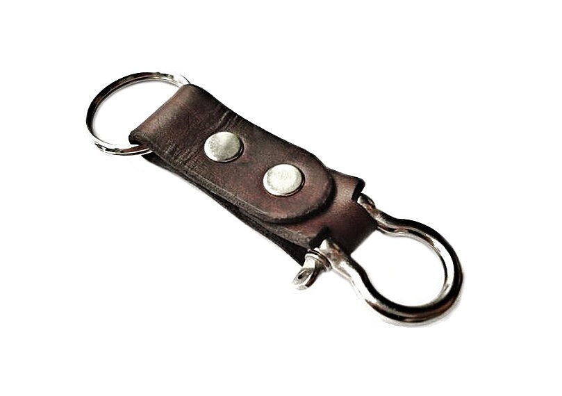 Personalisierbarer Leder Shackle Schlüsselanhänger - Einzigartiges Handgemachtes Geschenk Boxed Im Angebot Personalisierbarer Leder Shackle Schlüsselanhänger - Einzigartiges Handgemachtes Geschenk Boxed Im Angebot von MisterAccessories
