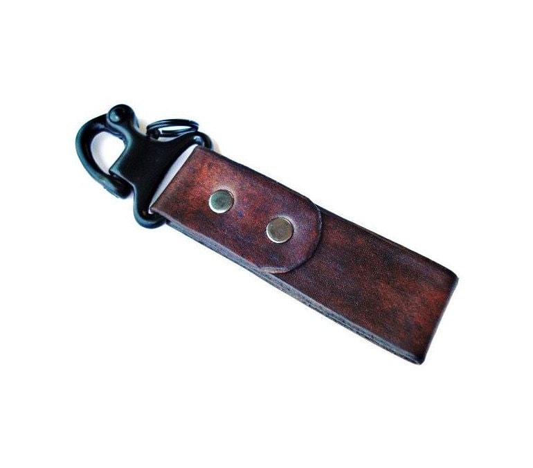 Anpassbarer Leder Militär Hardware Schlüsselanhänger - Einzigartiges Handgemachtes Geschenk Boxed Im Angebot Anpassbarer Leder Militär Hardware Schlüsselanhänger - Einzigartiges Handgemachtes Geschenk Boxed Im Angebot von MisterAccessories
