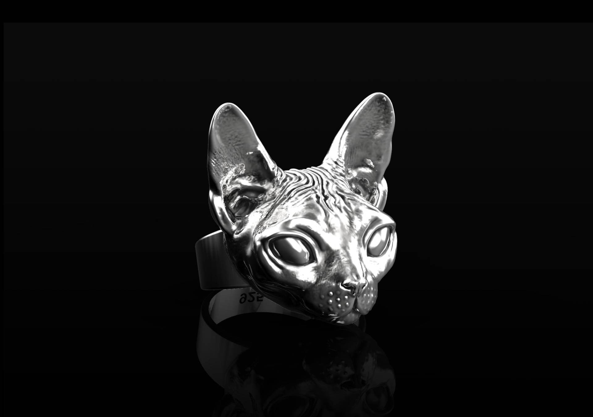 Sphynx Ring Sterling Silber, Schmuck, Katzen Ring, Lieben Haustiere, Silber Katze, Tier Schmuck Mädchen Geschenk von secudesign