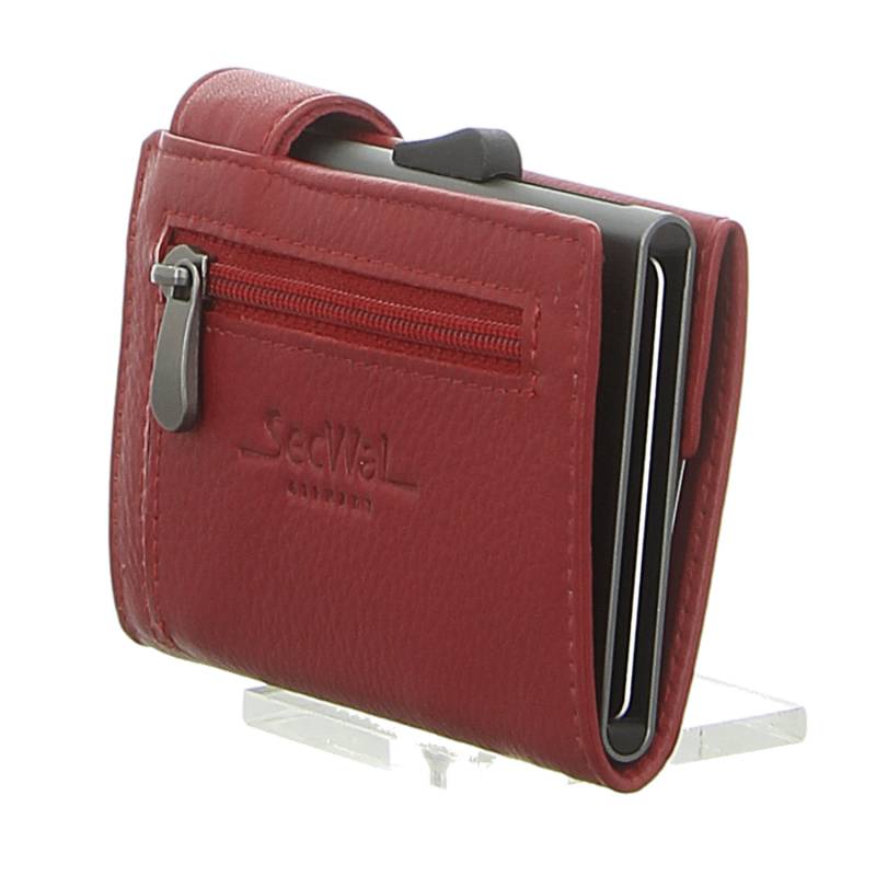 secwal - Kartenetui mit Geldbeutel Rv SecWal rot Leder rot von secwal
