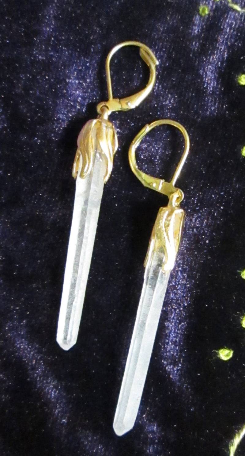 Kristall Anhänger Mit Messing Perlkappen, Größe E1-17 von seespotrun5