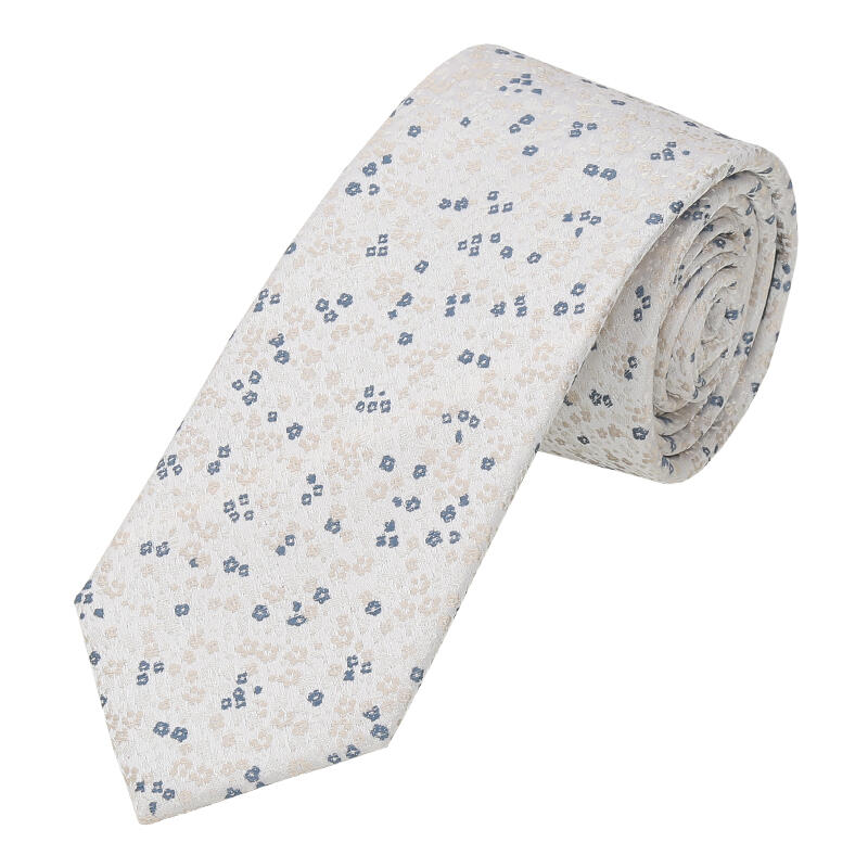 seidenfalter - Krawatte Flower 7cm h-beige - Gr. - OS von seidenfalter