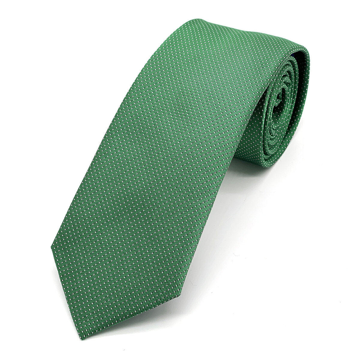 seidenfalter - Krawatte Picoté 6cm m-grün - Gr. - OS von seidenfalter