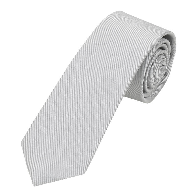 seidenfalter - Krawatte Uni 6cm silber - Gr. - OS von seidenfalter