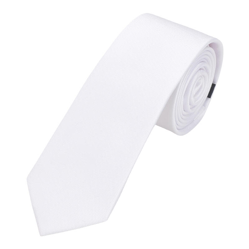 seidenfalter - Krawatte Uni 6cm weiss - Gr. - OS von seidenfalter