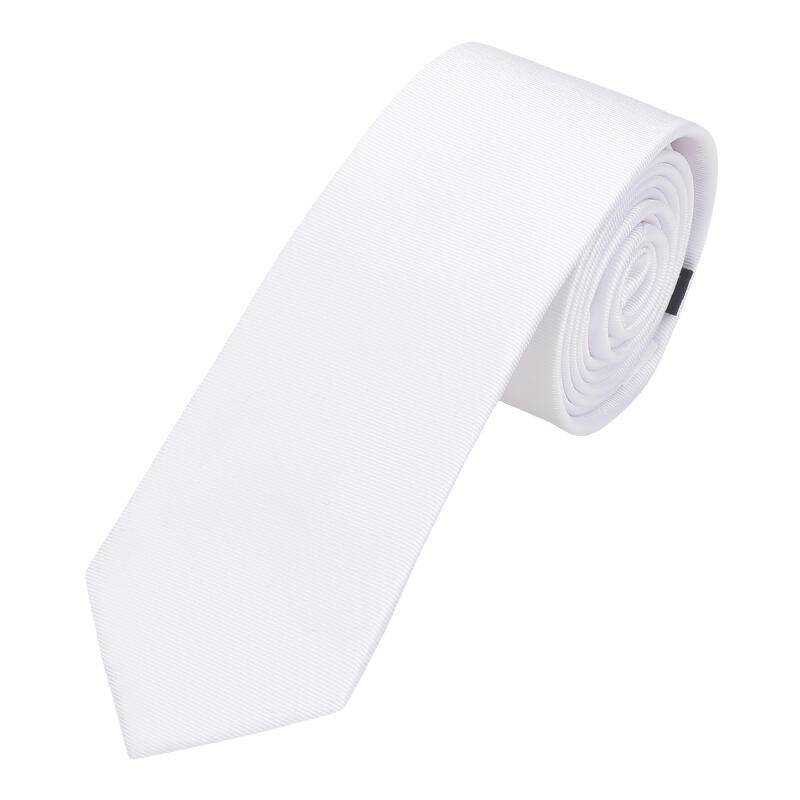 seidenfalter - Krawatte Uni 6cm weiss - Gr. - OS von seidenfalter
