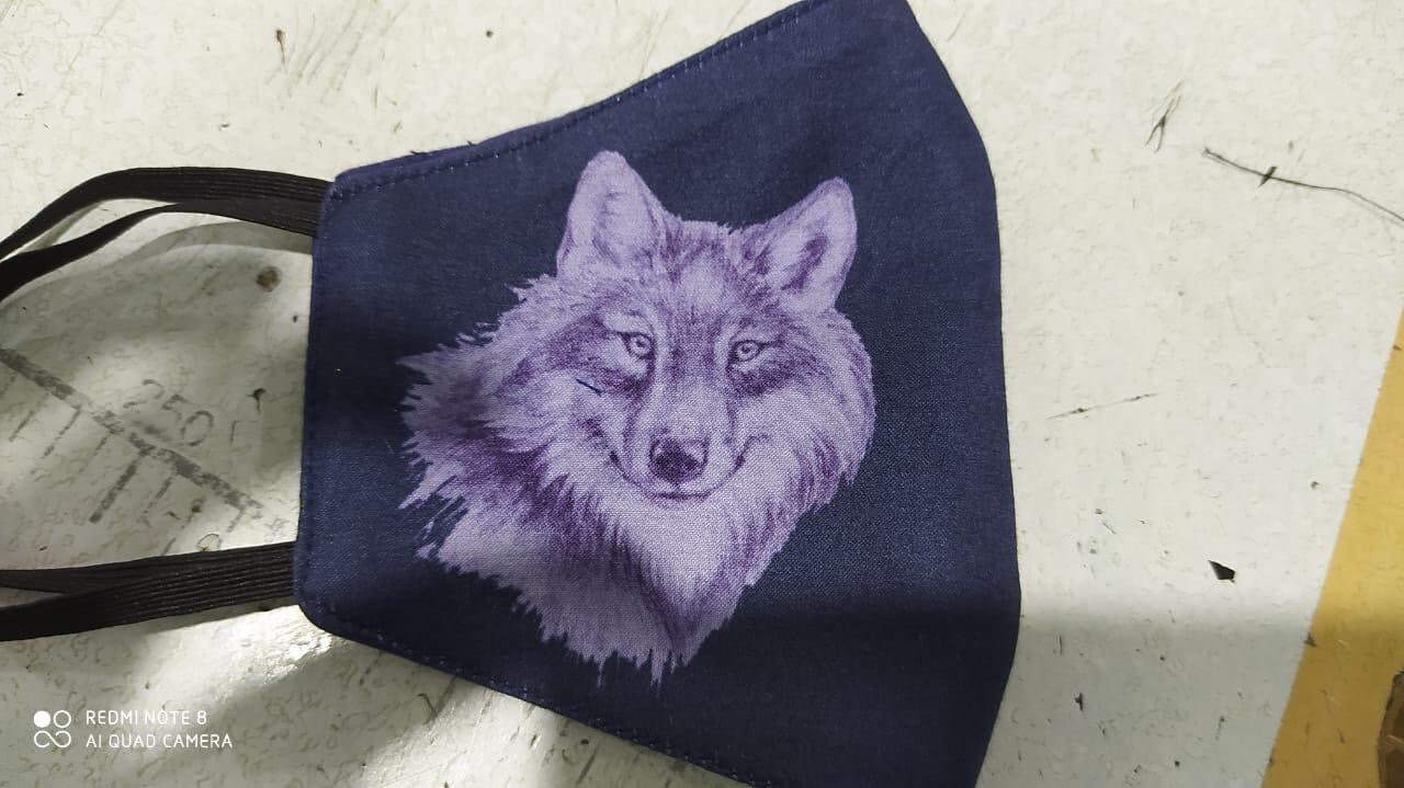 Maske - Wolf Polyester von seidenshop