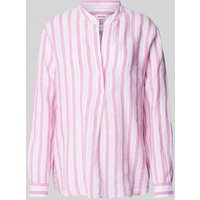 Seidensticker Bluse aus Leinen mit Streifenmuster in Pink, Größe 36 von seidensticker