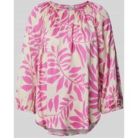 Seidensticker Bluse aus Viskose mit Allover-Muster in Pink, Größe 42 von seidensticker