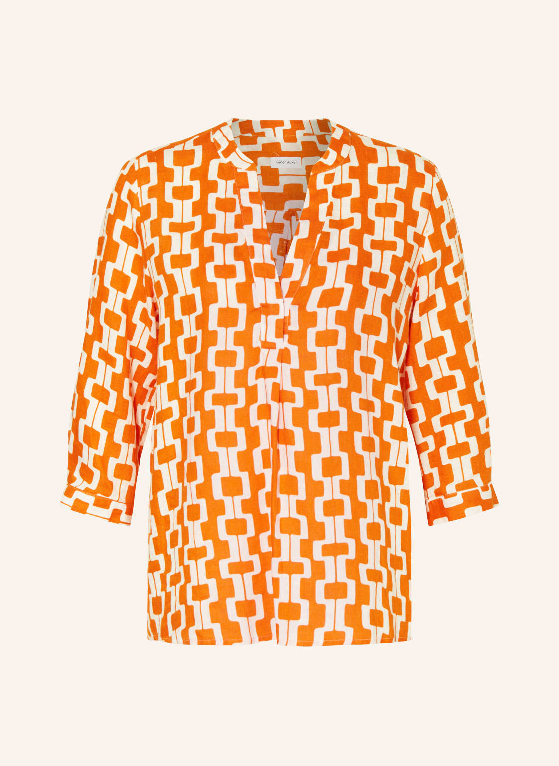 Seidensticker Blusenshirt Aus Leinen Mit 3/4-Arm orange von seidensticker
