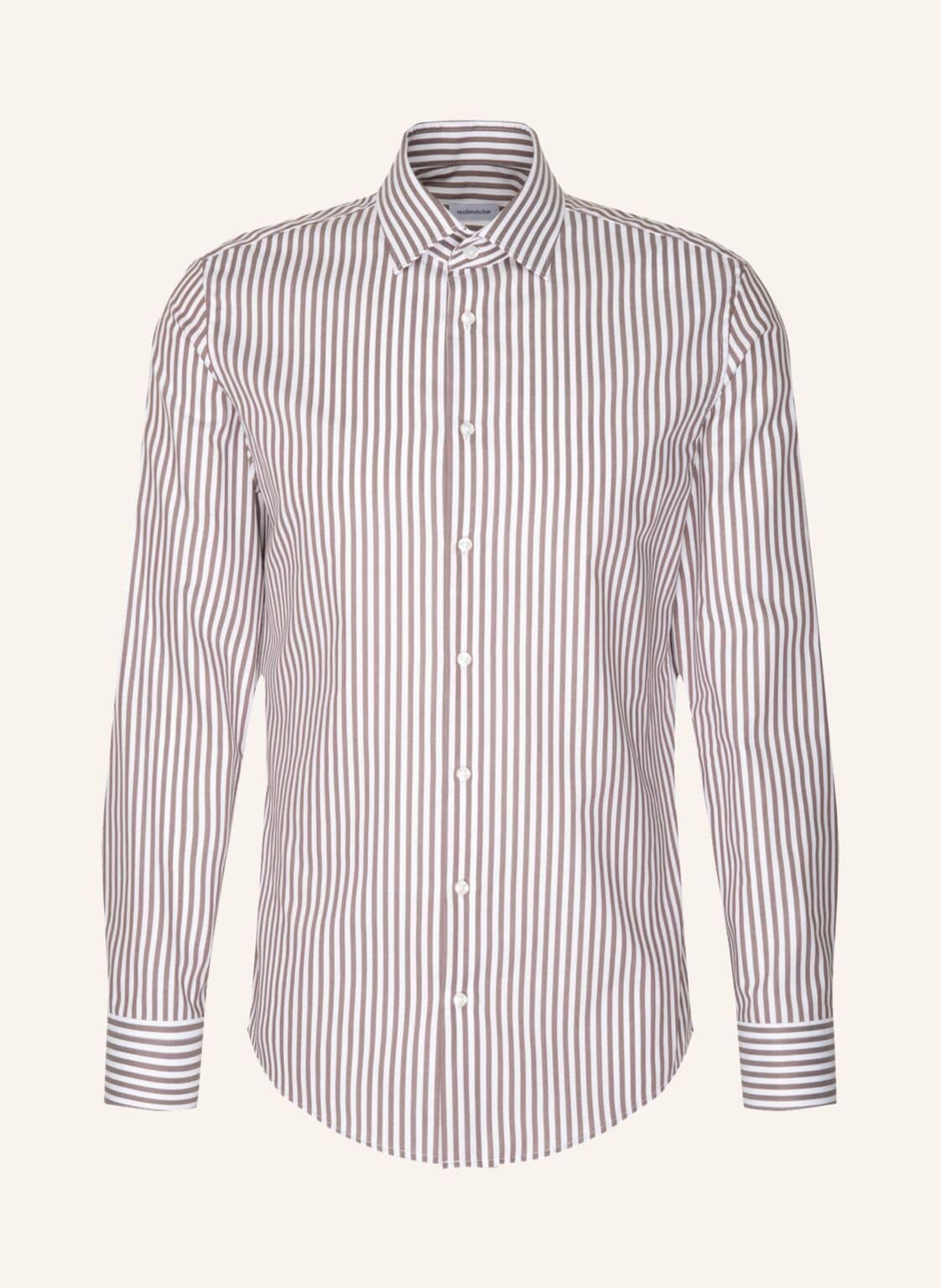 Seidensticker Business Hemd Shaped Fit braun von seidensticker