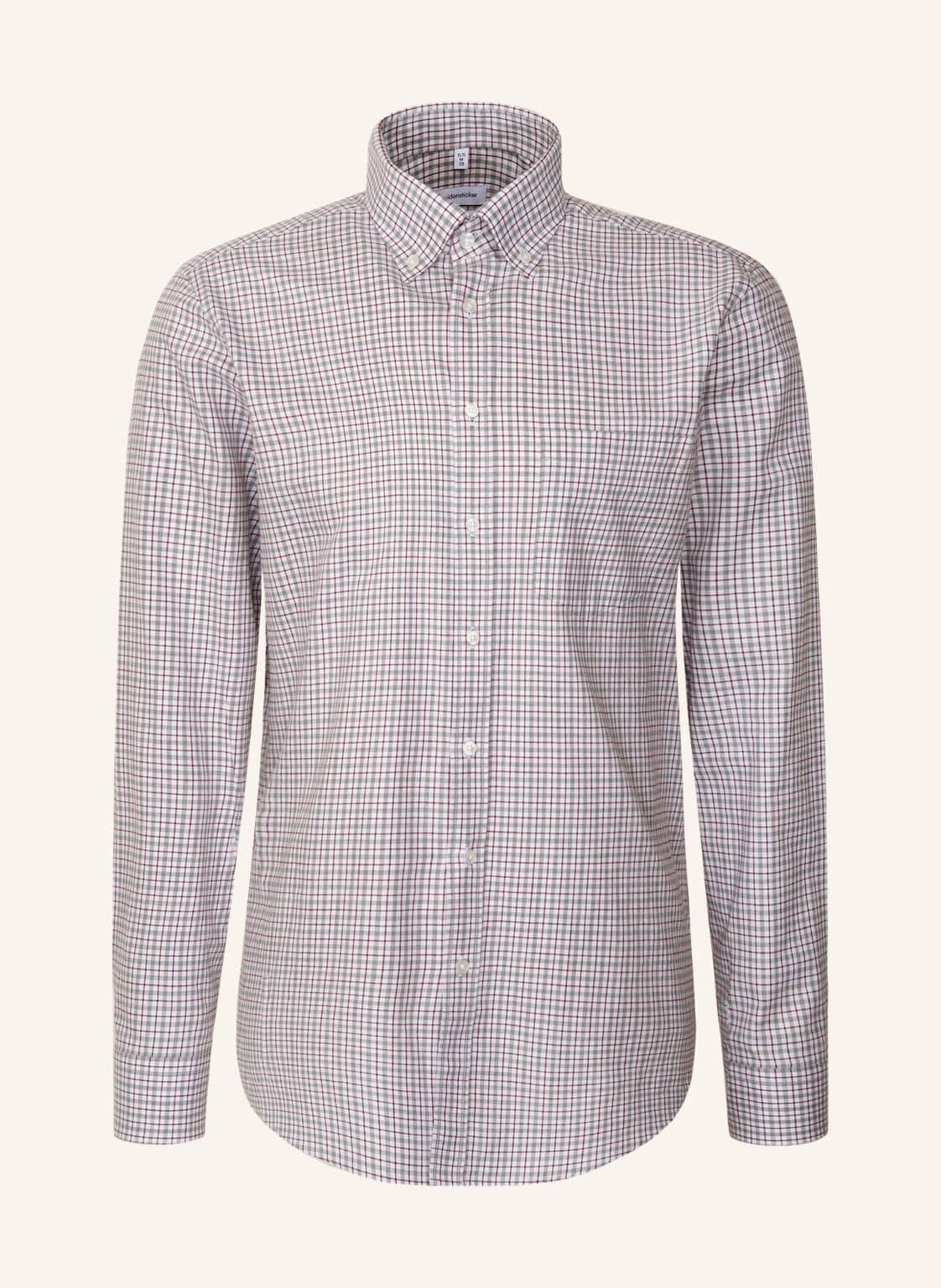 Seidensticker Flanellhemd Regular Fit grau von seidensticker