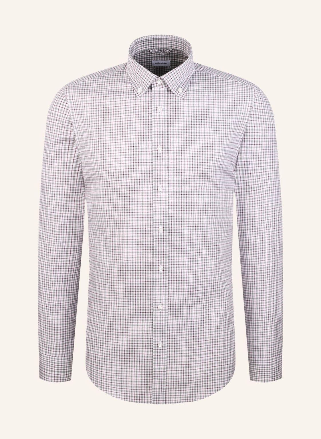 Seidensticker Flanellhemd Slim Fit grau von seidensticker