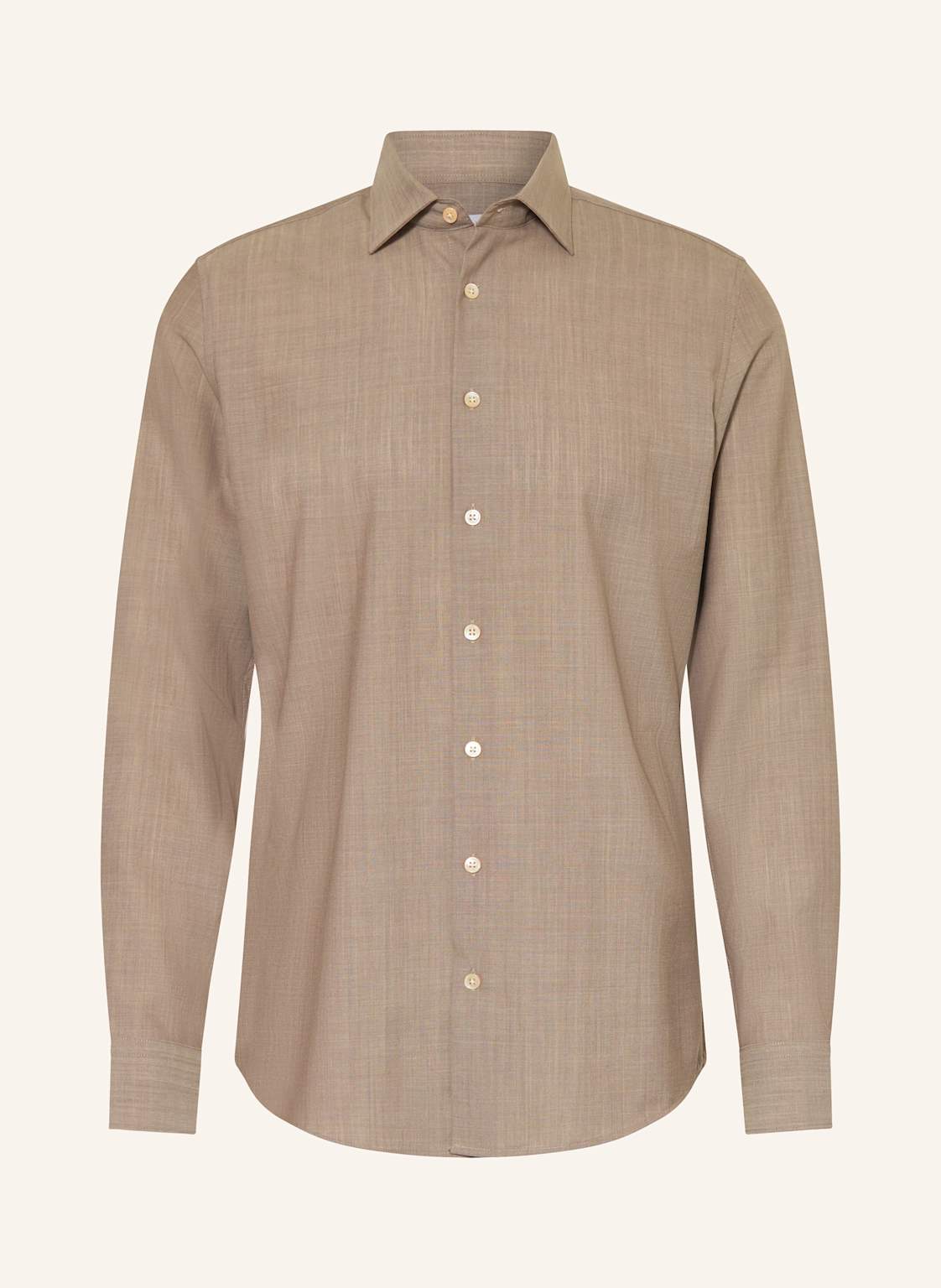 Seidensticker Hemd Slim Fit beige von seidensticker