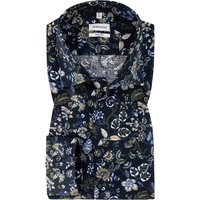 Seidensticker Herren Hemd blau geblümt Comfort Fit von seidensticker