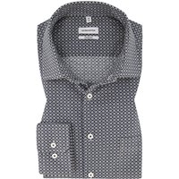 Seidensticker Herren Hemd blau gemustert Comfort Fit von seidensticker