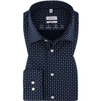 Seidensticker Herren Hemd blau Baumwoll-Stretch von seidensticker