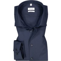 Seidensticker Herren Hemd blau Baumwolle von seidensticker