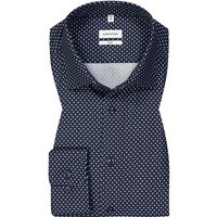 Seidensticker Herren Hemd blau Baumwolle von seidensticker