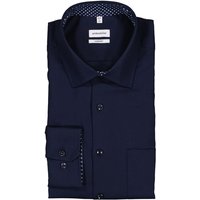 Seidensticker Herren Hemd blau Baumwolle von seidensticker