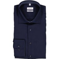 Seidensticker Herren Hemd blau Baumwolle von seidensticker