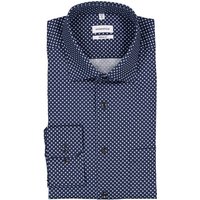 Seidensticker Herren Hemd blau Baumwolle von seidensticker