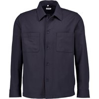 Seidensticker Herren Overshirt blau Wolle von seidensticker