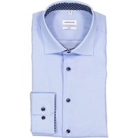 Seidensticker Herren Hemd blau Baumwolle von seidensticker