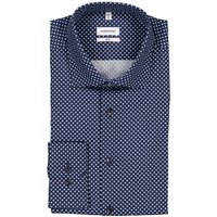 Seidensticker Herren Hemd blau Baumwolle von seidensticker