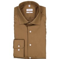 Seidensticker Herren Hemd braun Baumwolle von seidensticker