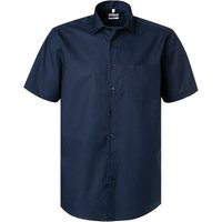 Seidensticker Herren Kurzarmhemd blau Baumwolle von seidensticker