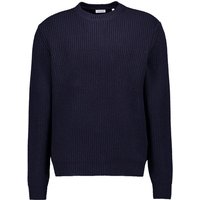 Seidensticker Herren Pullover blau Wolle unifarben von seidensticker