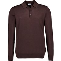 Seidensticker Herren Pullover braun Wolle unifarben von seidensticker