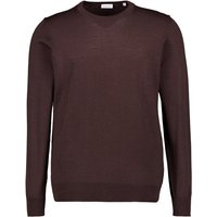 Seidensticker Herren Pullover braun Wolle unifarben von seidensticker