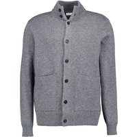 Seidensticker Herren Cardigan grau Wolle unifarben von seidensticker