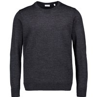 Seidensticker Herren Pullover grau Wolle unifarben von seidensticker