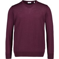 Seidensticker Herren Pullover rot Wolle unifarben von seidensticker