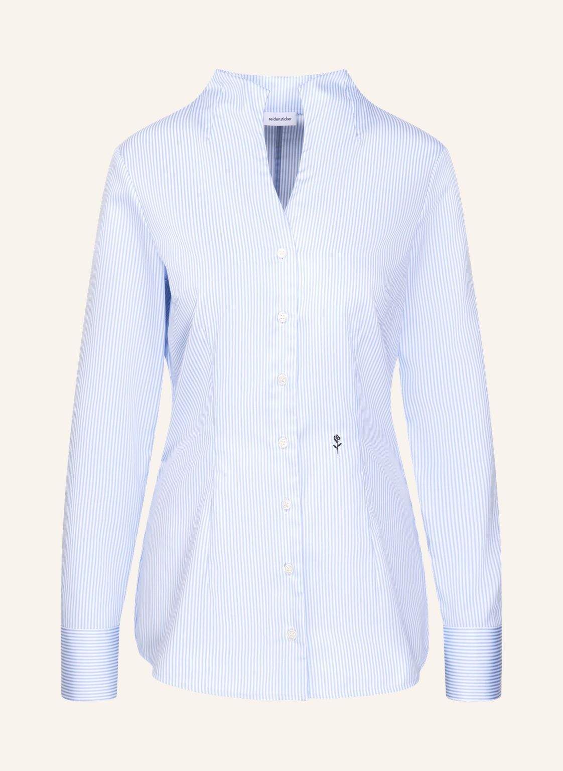 Seidensticker Kelchkragenbluse blau von seidensticker