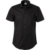 Seidensticker Herren Kurzarmhemd schwarz Slim Fit von seidensticker