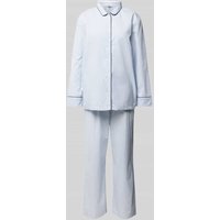 Seidensticker Pyjama mit Knopfleiste in Hellblau, Größe XXL von seidensticker