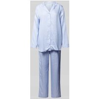 Seidensticker Pyjama mit Nadelstreifen in Hellblau, Größe L von seidensticker