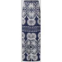 Seidensticker Wide Leg Stoffhose mit elastischem Bund in Marine, Größe 42 von seidensticker