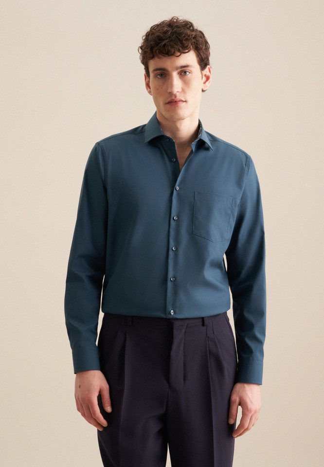 seidensticker Businesshemd Regular Regular 1/1 Kentkragen Uni von seidensticker