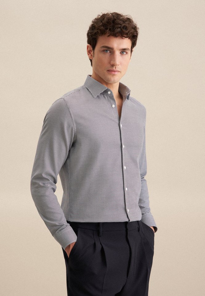 seidensticker Businesshemd Shaped Shaped 1/1 Kentkragen Pepita von seidensticker