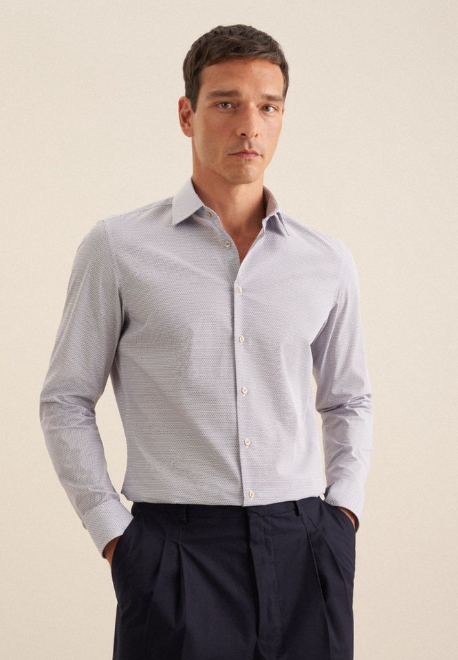 seidensticker Businesshemd Slim Slim 1/1 Kentkragen Druck von seidensticker